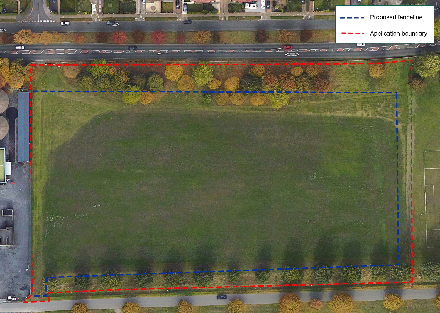 Aerial photo of the site